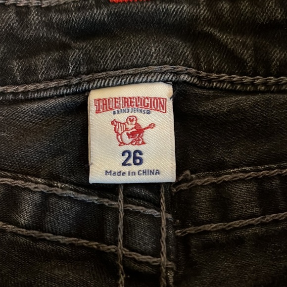 True Religion black denim shorts - Picture 2 of 7